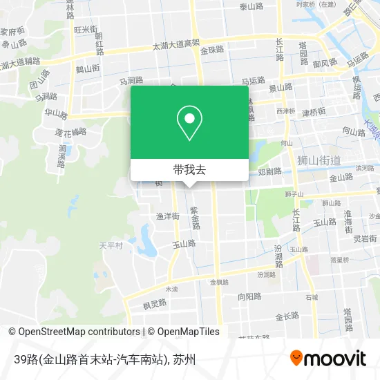 39路(金山路首末站-汽车南站)地图