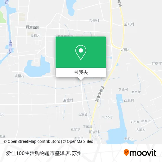 爱佳100生活购物超市盛泽店地图