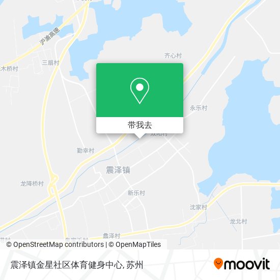 震泽镇金星社区体育健身中心地图