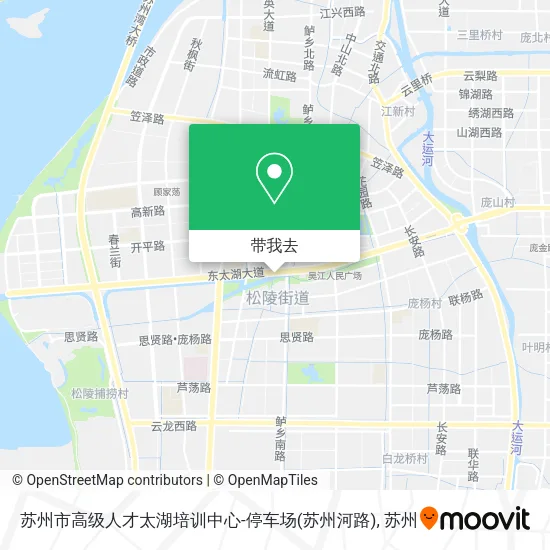 苏州市高级人才太湖培训中心-停车场(苏州河路)地图