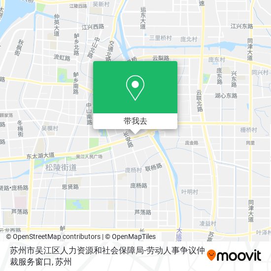 苏州市吴江区人力资源和社会保障局-劳动人事争议仲裁服务窗口地图