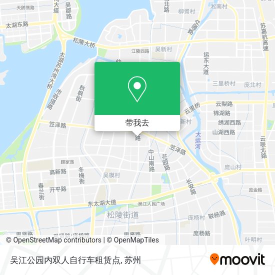 吴江公园内双人自行车租赁点地图