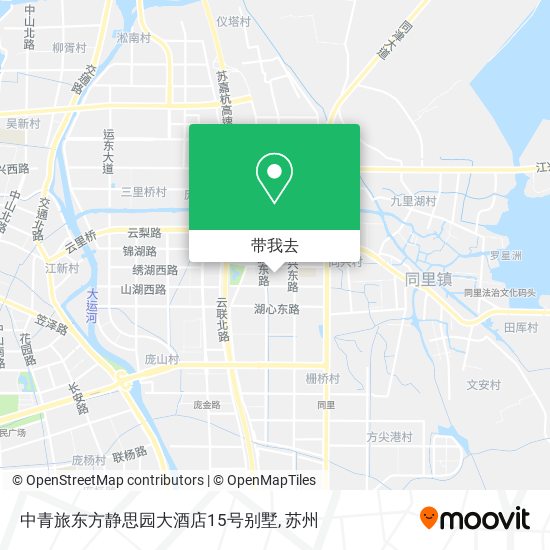 中青旅东方静思园大酒店15号别墅地图