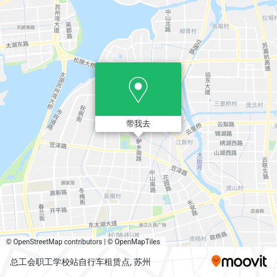 总工会职工学校站自行车租赁点地图