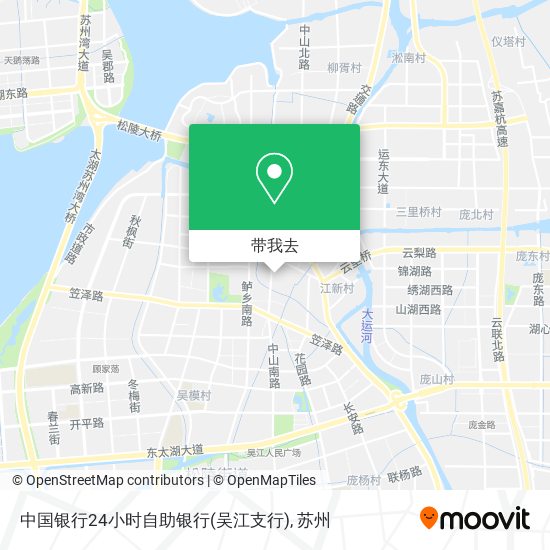 中国银行24小时自助银行(吴江支行)地图