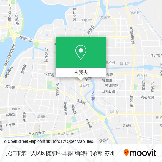 吴江市第一人民医院东区-耳鼻咽喉科门诊部地图