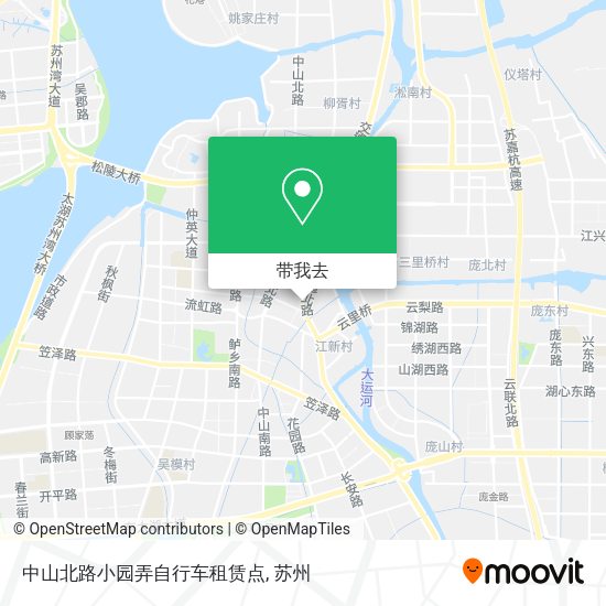 中山北路小园弄自行车租赁点地图