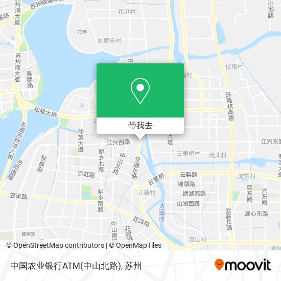 中国农业银行ATM(中山北路)地图