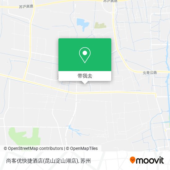 尚客优快捷酒店(昆山淀山湖店)地图