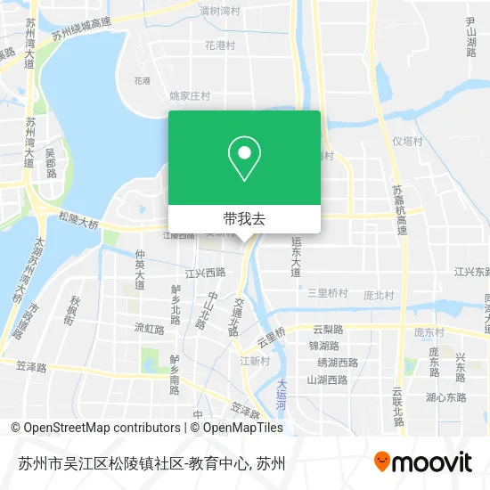 苏州市吴江区松陵镇社区-教育中心地图