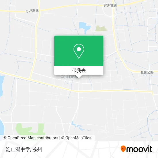 淀山湖中学地图