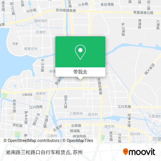 淞南路三松路口自行车租赁点地图