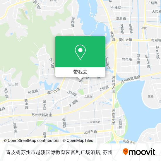 青皮树苏州市越溪国际教育园富利广场酒店地图