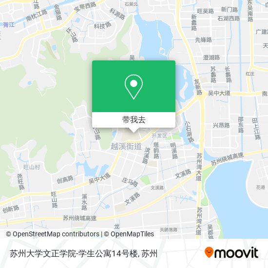 苏州大学文正学院-学生公寓14号楼地图