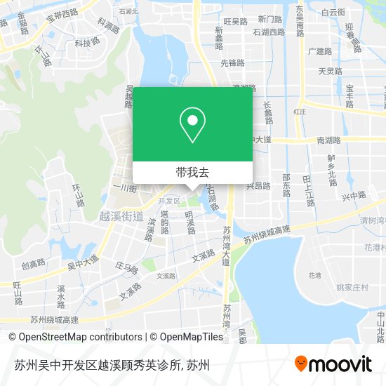 苏州吴中开发区越溪顾秀英诊所地图