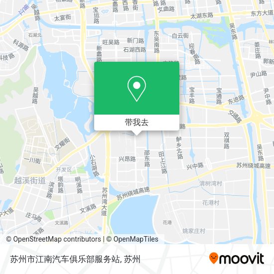 苏州市江南汽车俱乐部服务站地图