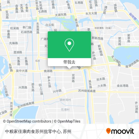 中粮家佳康肉食苏州批零中心地图