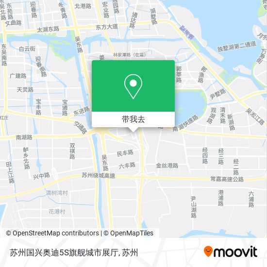 苏州国兴奥迪5S旗舰城市展厅地图