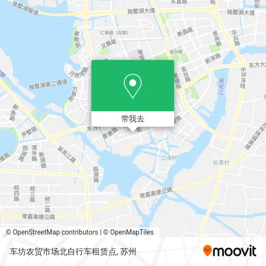 车坊农贸市场北自行车租赁点地图