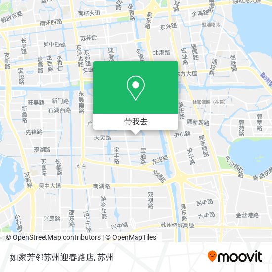 如家芳邻苏州迎春路店地图