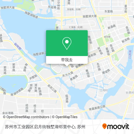 苏州市工业园区启月街独墅湖邻里中心地图