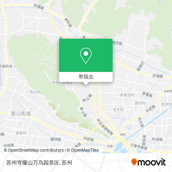 苏州穹窿山万鸟园景区地图