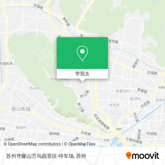 苏州穹窿山万鸟园景区-停车场地图