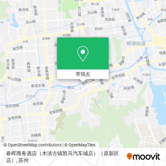 春晖商务酒店（木渎古镇凯马汽车城店）（原新区店）地图