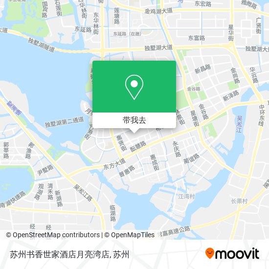 苏州书香世家酒店月亮湾店地图