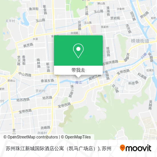 苏州珠江新城国际酒店公寓（凯马广场店）)地图