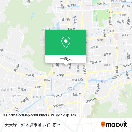 天天绿生鲜木渎市场-西门地图