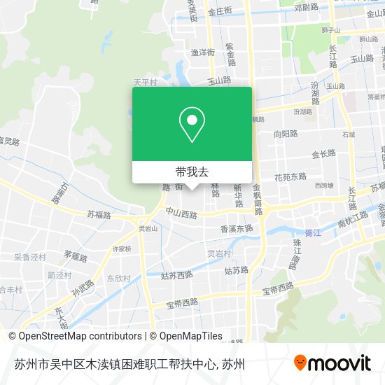 苏州市吴中区木渎镇困难职工帮扶中心地图