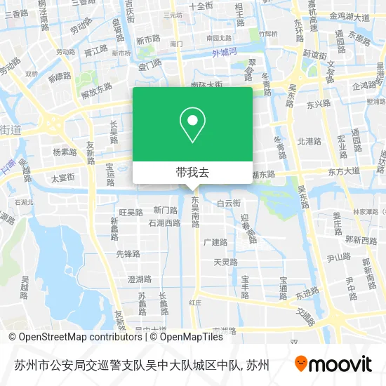 苏州市公安局交巡警支队吴中大队城区中队地图