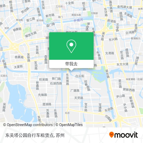 东吴塔公园自行车租赁点地图