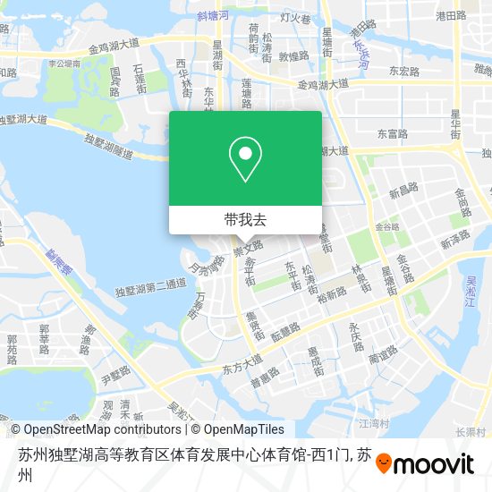 苏州独墅湖高等教育区体育发展中心体育馆-西1门地图
