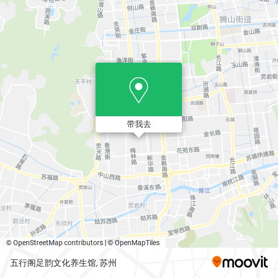 五行阁足韵文化养生馆地图
