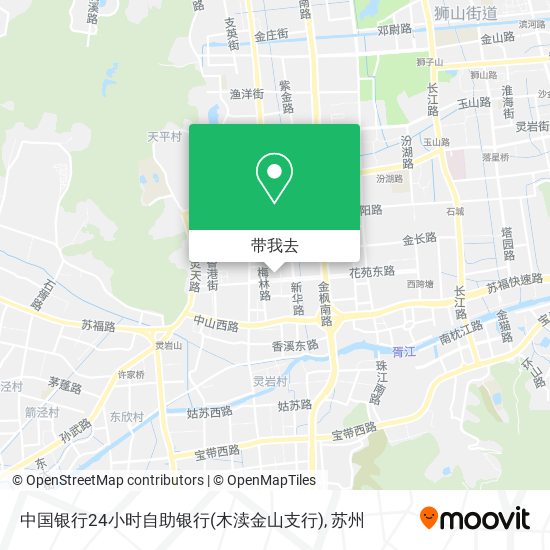 中国银行24小时自助银行(木渎金山支行)地图