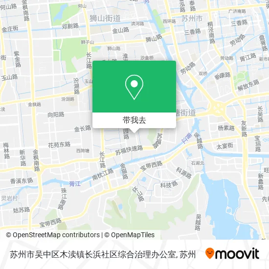 苏州市吴中区木渎镇长浜社区综合治理办公室地图