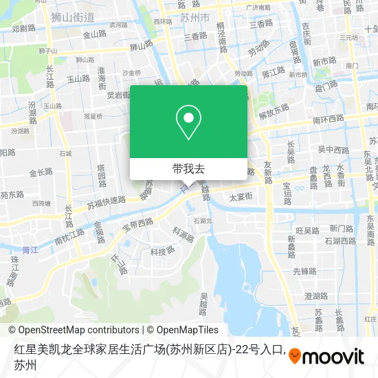 红星美凯龙全球家居生活广场(苏州新区店)-22号入口地图