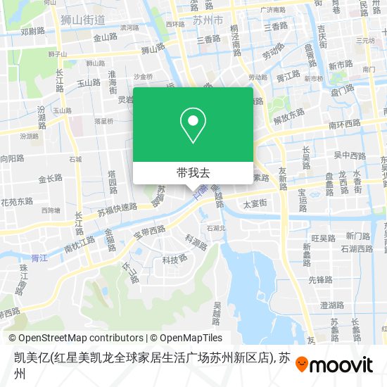 凯美亿(红星美凯龙全球家居生活广场苏州新区店)地图