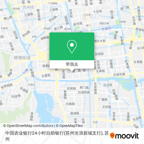 中国农业银行24小时自助银行(苏州沧浪新城支行)地图