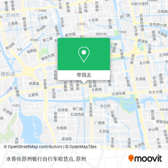 水香街苏州银行自行车租赁点地图