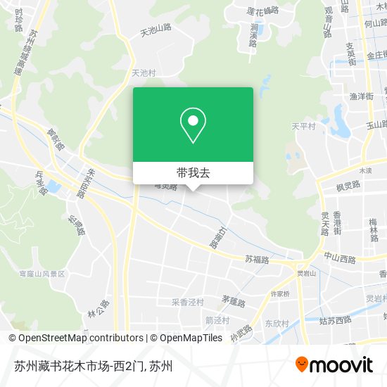 苏州藏书花木市场-西2门地图