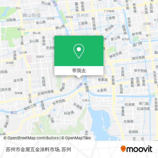 苏州市金屋五金涂料市场地图