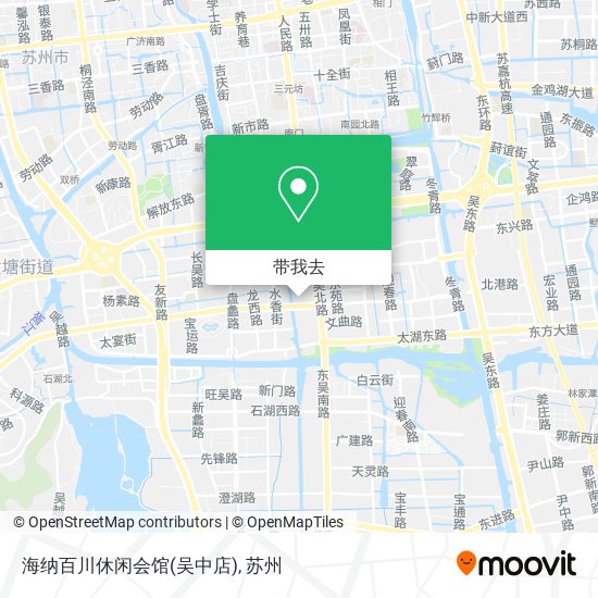 海纳百川休闲会馆(吴中店)地图