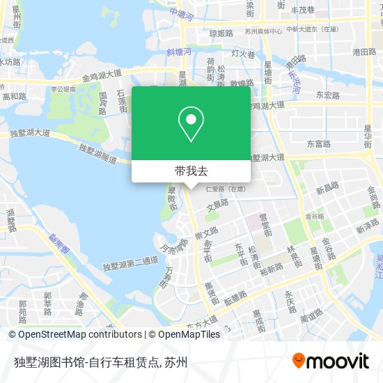 独墅湖图书馆-自行车租赁点地图