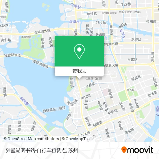 独墅湖图书馆-自行车租赁点地图