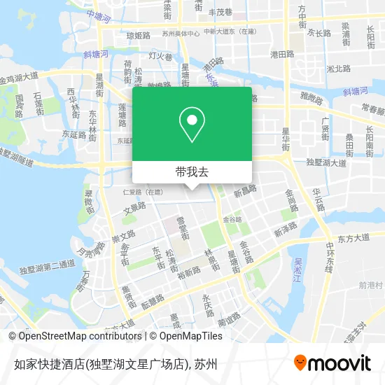如家快捷酒店(独墅湖文星广场店)地图