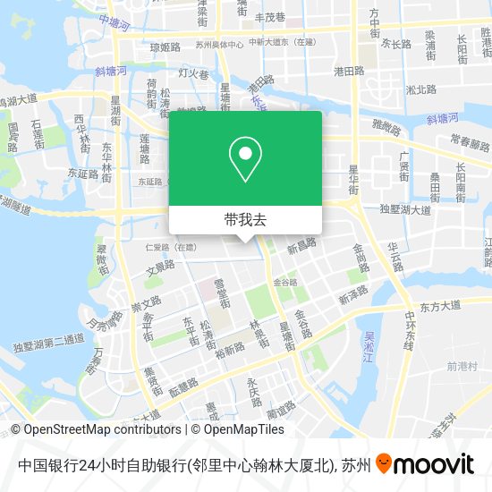 中国银行24小时自助银行(邻里中心翰林大厦北)地图