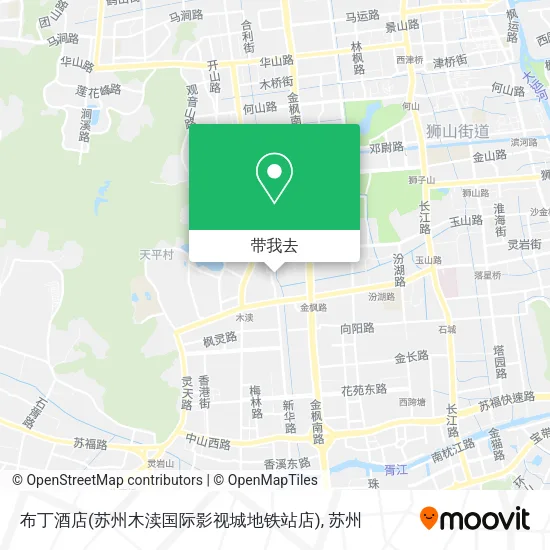 布丁酒店(苏州木渎国际影视城地铁站店)地图